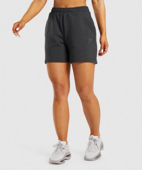 Women's Gymshark Rest Day Sweats Shorts Black | CA 60DN31